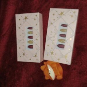 🆕️2x (2 packs)TIP BEAUTY Luxury Artificial Nail Set in Rum + Coke & 24K Magic